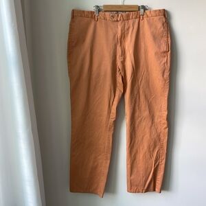 Peter Millar Raleigh Wash Twill Golf Pants Orange 100% Pima Cotton Size 38